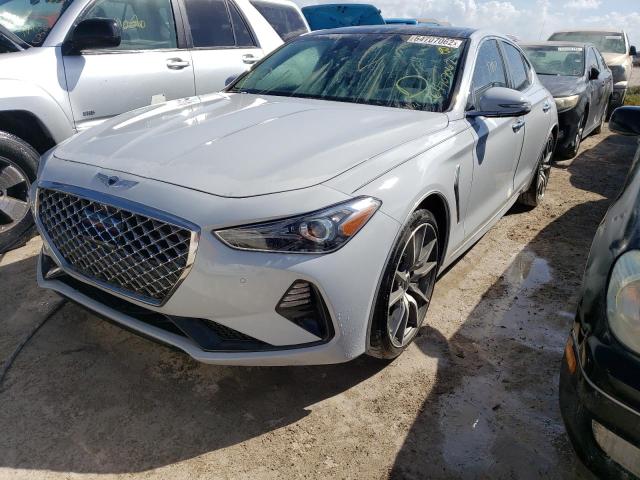 KMTG44LA1KU022536 - 2019 GENESIS G70 PRESTI WHITE photo 2