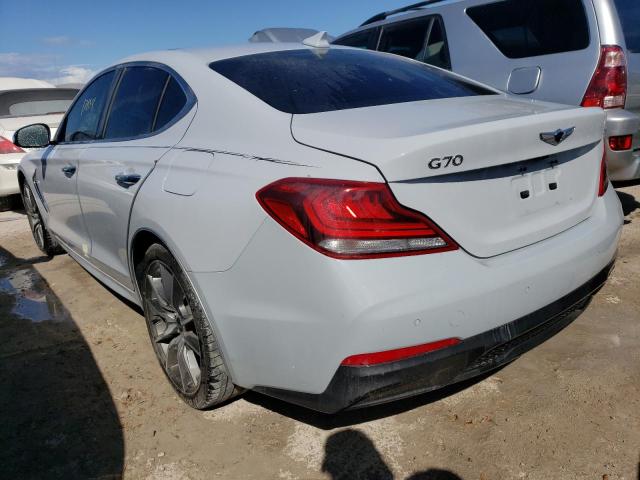 KMTG44LA1KU022536 - 2019 GENESIS G70 PRESTI WHITE photo 3