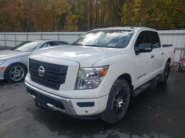 1N6AA1ED0LN505608 - 2020 NISSAN TITAN SV WHITE photo 2