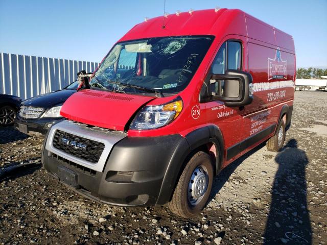 3C6LRVBG1ME516222 - 2021 RAM PROMASTER RED photo 2