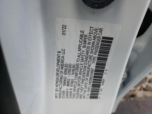 19XFL1H83NE010697 - 2022 HONDA CIVIC SPOR 白色 照片 10