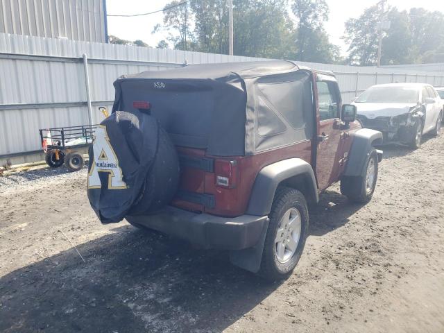 1J4FA24188L546040 - 2008 JEEP WRANGLER X BURGUNDY photo 4