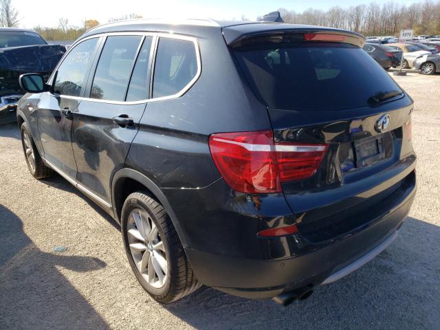 5UXWX9C56D0D08590 - 2013 BMW X3 XDRIVE2 BLACK photo 3