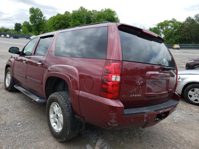 3GNFK16358G282291 - 2008 CHEVROLET SUBURBAN K MAROON photo 3