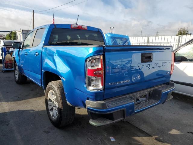 1GCGSCEN9M1209798 - 2021 CHEVROLET COLORADO L BLUE photo 3