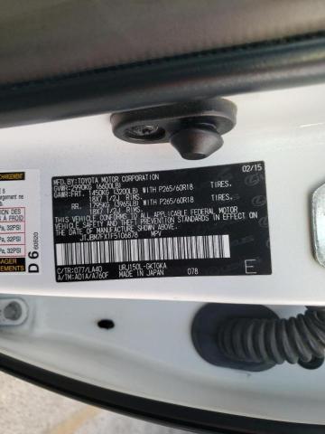 JTJBM7FX1F5106878 - 2015 LEXUS GX 460 WHITE photo 10