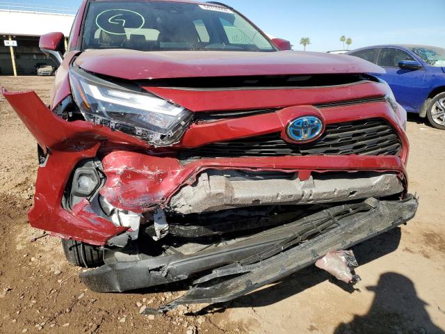 4T3B6RFV1NU067112 - 2022 TOYOTA RAV4 XLE P MAROON photo 9