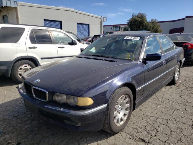 WBAGG83401DN88576 - 2001 BMW 740 I AUTO BLUE photo 2