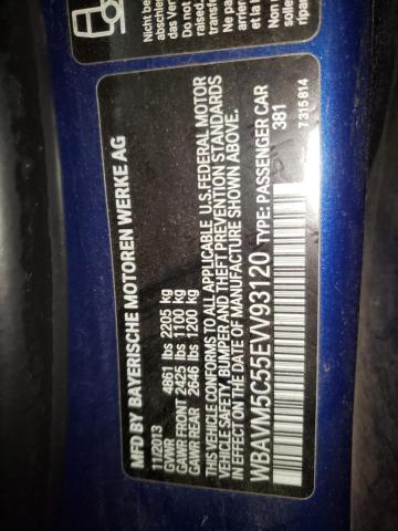 WBAVM5C55EVV93120 - 2014 BMW X1 XDRIVE3 BLUE photo 10