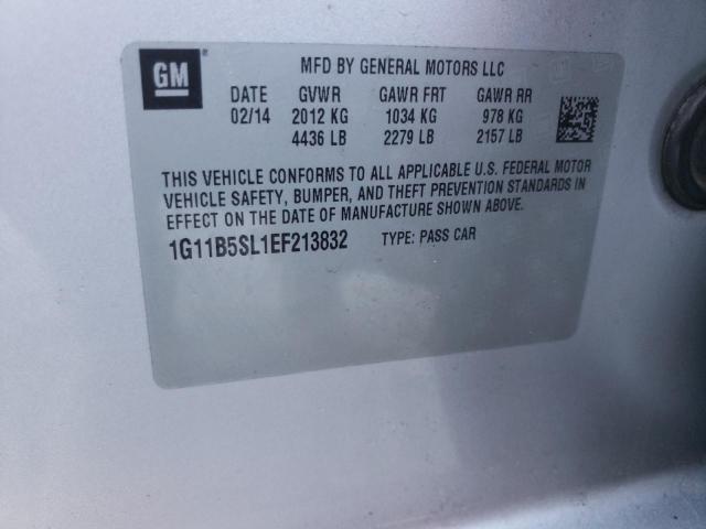 1G11B5SL1EF213832 - 2014 CHEVROLET MALIBU LS SILVER photo 10