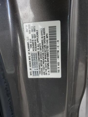 5FNRL5H91BB072702 - 2011 HONDA ODYSSEY TO GRAY photo 10