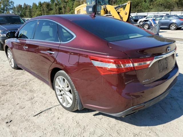 4T1BK1EB5DU009418 - 2013 TOYOTA AVALON BAS BURGUNDY photo 3