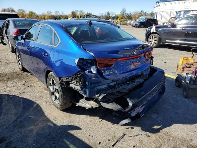 3KPF24ADXKE059564 - 2019 KIA FORTE FE BLUE photo 3