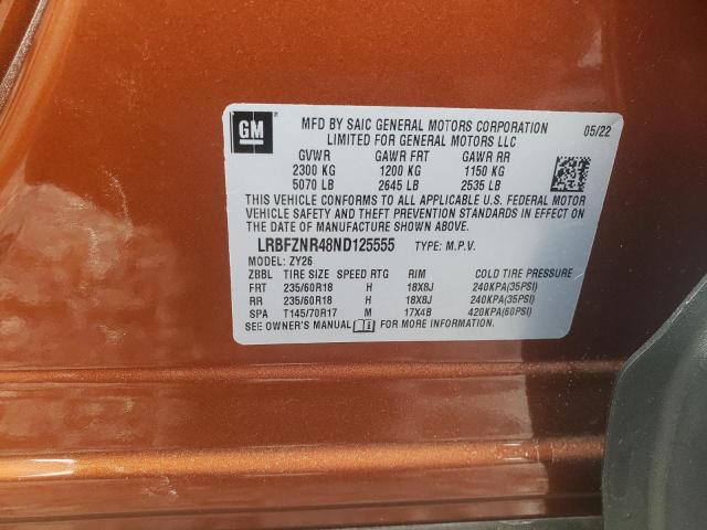 LRBFZNR48ND125555 - 2022 BUICK ENVISION E BROWN photo 10