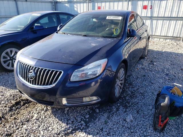 W04GS5EC3B1112016 - 2011 BUICK REGAL CXL BLUE photo 2