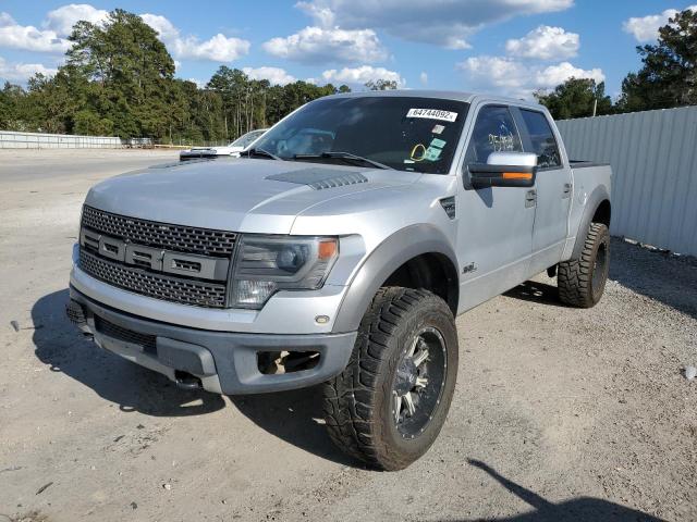 1FTFW1R64EFC85196 - 2014 FORD F150 SVT R SILVER photo 2