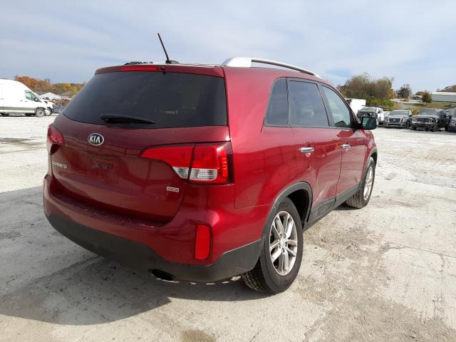 5XYKTDA71EG546293 - 2014 KIA SORENTO BURGUNDY photo 4