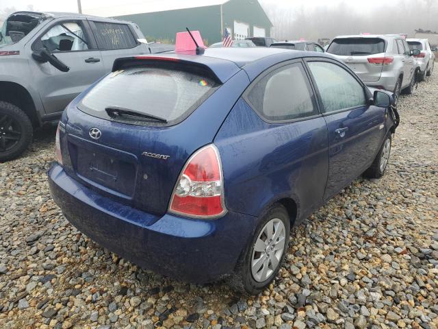 KMHCM3AC6AU168534 - 2010 HYUNDAI ACCENT BLU BLUE photo 4