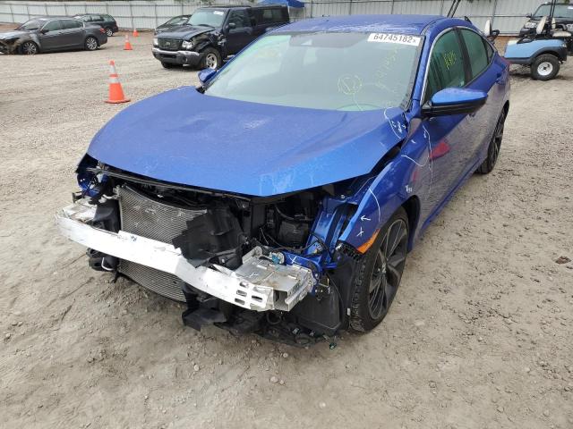 2HGFC2F83KH543661 - 2019 HONDA CIVIC SPOR BLUE photo 2