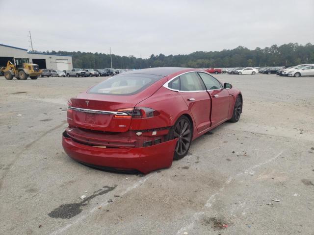 5YJSA1E28HF185188 - 2017 TESLA MODEL S Burdeos foto 4