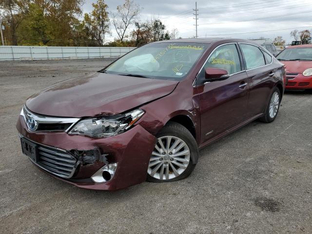 4T1BD1EB0FU048222 - 2015 TOYOTA AVALON HYB MAROON photo 2