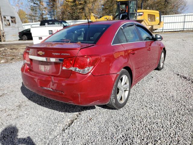 1G1P75SZ7E7331622 - 2014 CHEVROLET CRUZE MAROON photo 4