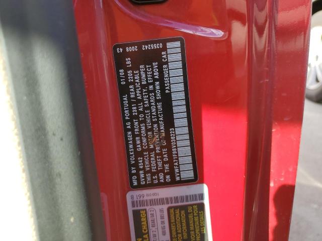 WVWFA71F98V036223 - 2008 VOLKSWAGEN EOS LUX 红色 照片 10