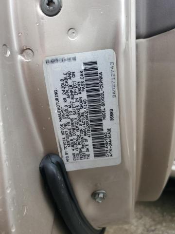 4T1BG22KXWU215140 - 1998 TOYOTA CAMRY CE GOLD photo 10