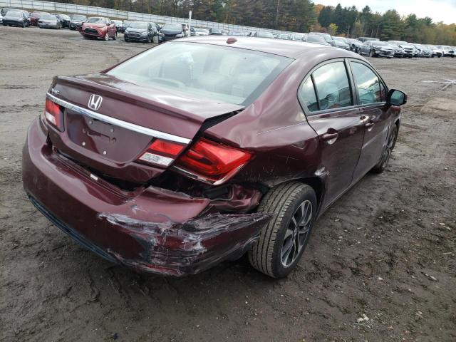19XFB2F90DE262166 - 2013 HONDA CIVIC EXL Bordo foto 4
