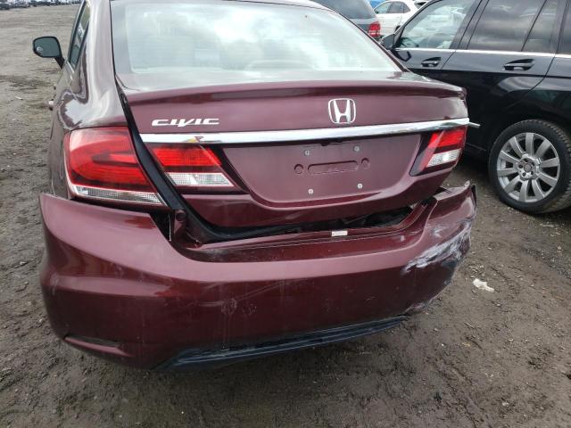 19XFB2F90DE262166 - 2013 HONDA CIVIC EXL Bordo foto 9