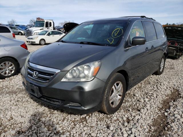 5FNRL38647B435494 - 2007 HONDA ODYSSEY EX GRAY photo 2