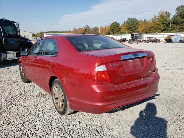 3FAHP0CG7AR252231 - 2010 FORD FUSION SEL RED photo 3