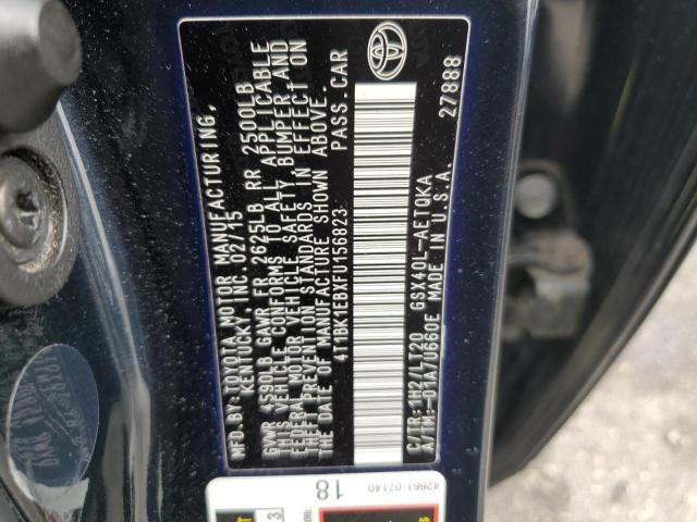 4T1BK1EBXFU156823 - 2015 TOYOTA AVALON XLE BLACK photo 10