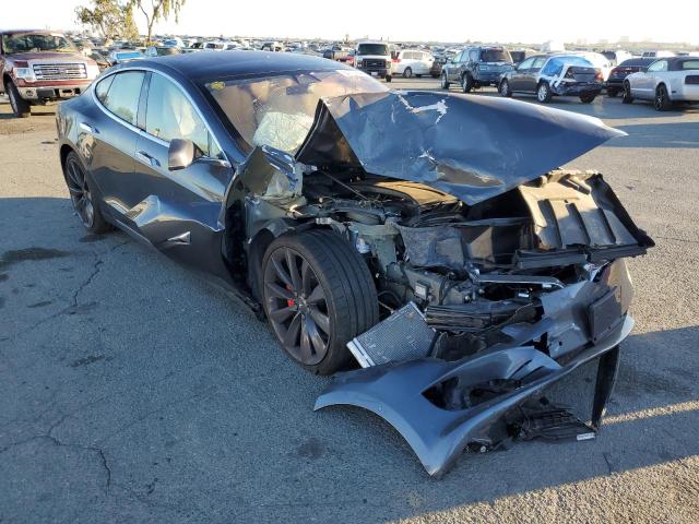 5YJSA1E47HF219414 - 2017 TESLA MODEL S Gris foto 1