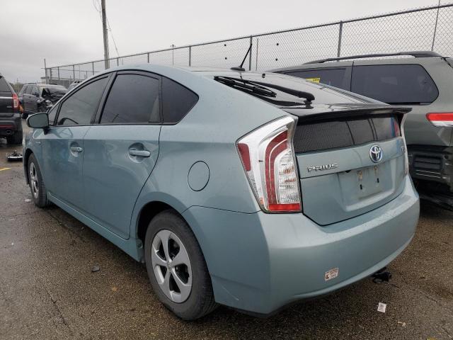 JTDKN3DUXE1753223 - 2014 TOYOTA PRIUS TEAL photo 3