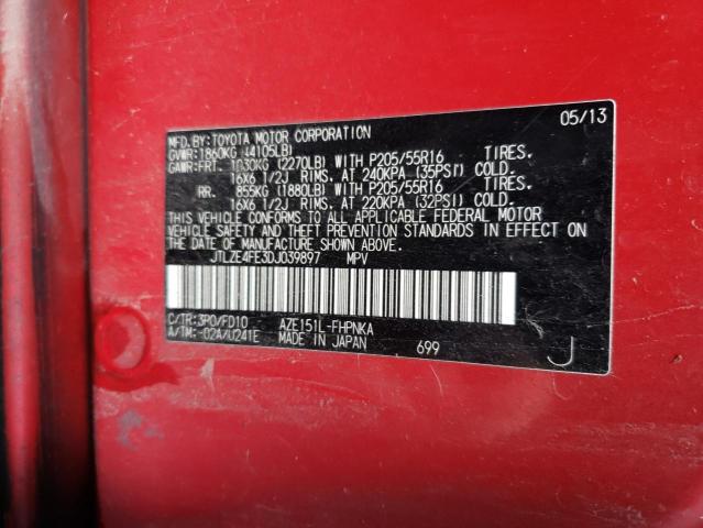 JTLZE4FE3DJ039897 - 2013 TOYOTA SCION XB Vert photo 10