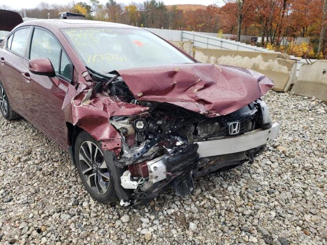 2HGFB2F96DH555396 - 2013 HONDA CIVIC EXL 勃艮第红 照片 9