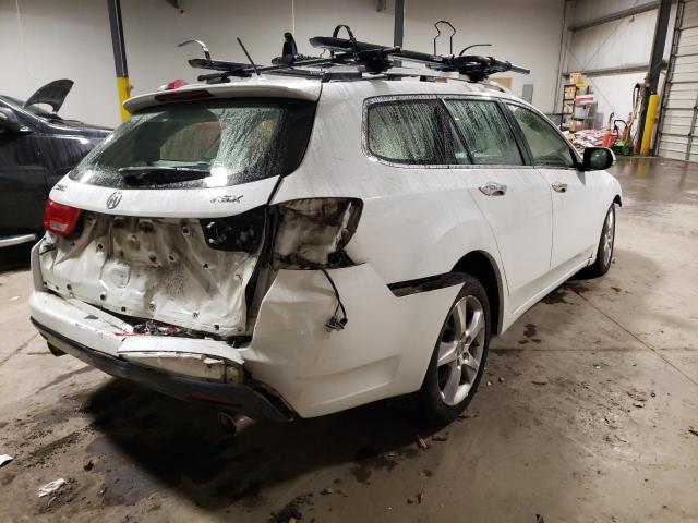 JH4CW2H67DC000676 - 2013 ACURA TSX TECH WHITE photo 4