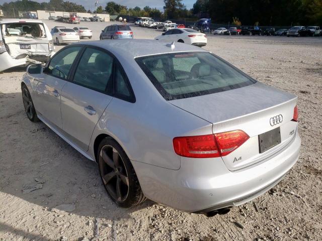 WAUKFAFL3CA095180 - 2012 AUDI A4 PRESTIG SILVER photo 3