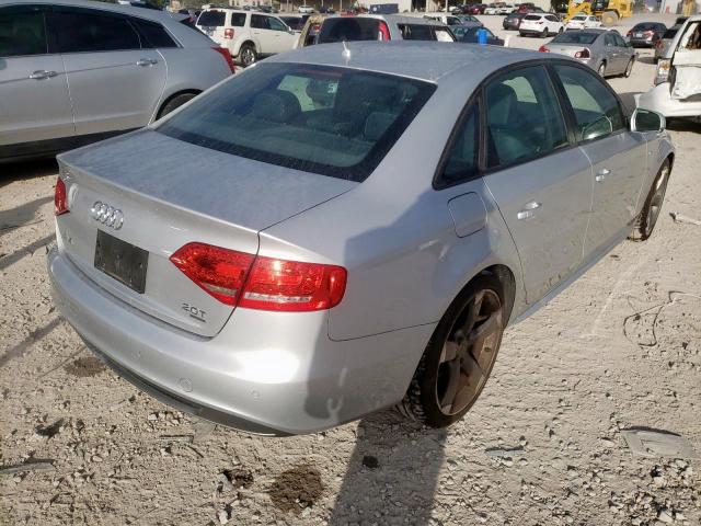 WAUKFAFL3CA095180 - 2012 AUDI A4 PRESTIG SILVER photo 4