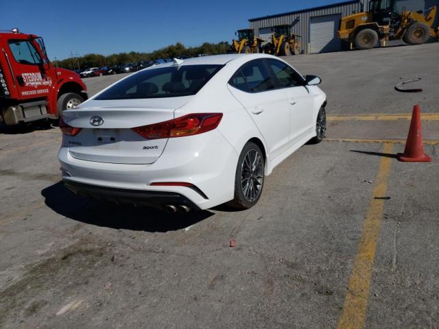 KMHD04LB0JU508514 - 2018 HYUNDAI ELANTRA SP WHITE photo 4