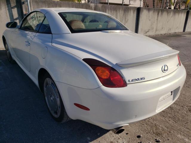 JTHFN48Y550066997 - 2005 LEXUS SC 430 WHITE photo 3