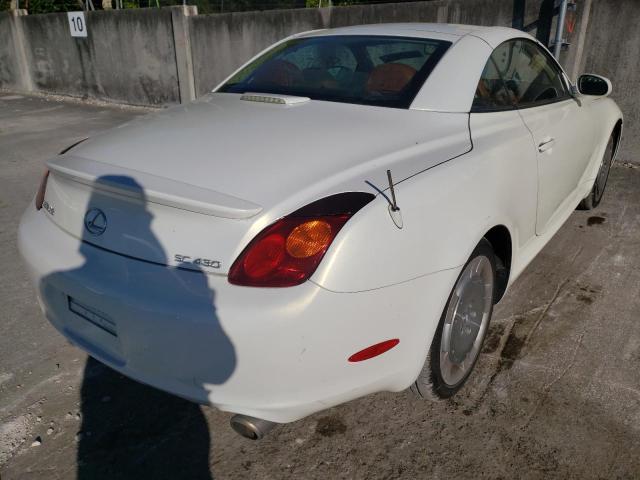 JTHFN48Y550066997 - 2005 LEXUS SC 430 WHITE photo 4