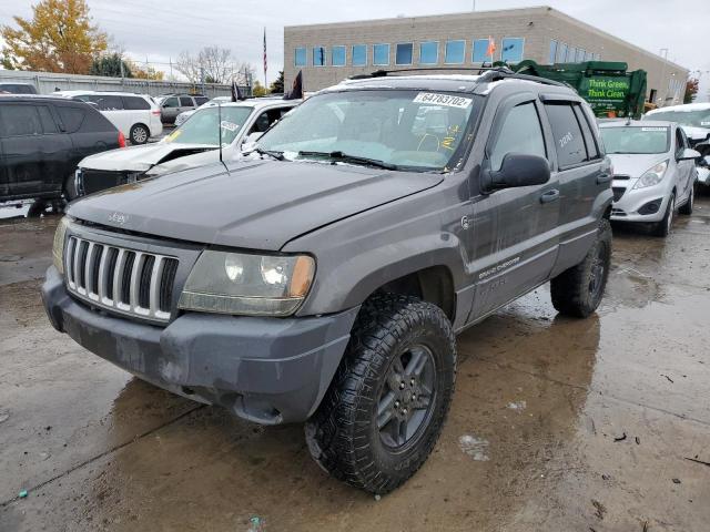 1J4GW48N44C403174 - 2004 JEEP GRAND CHER GRAY photo 2