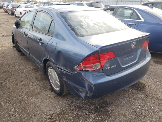 2HGFA16478H002067 - 2008 HONDA CIVIC DX-G BLUE photo 3