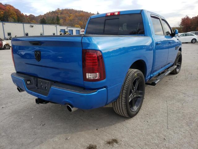 1C6RR6MT2JS195214 - 2018 RAM 1500 SPORT BLUE photo 4