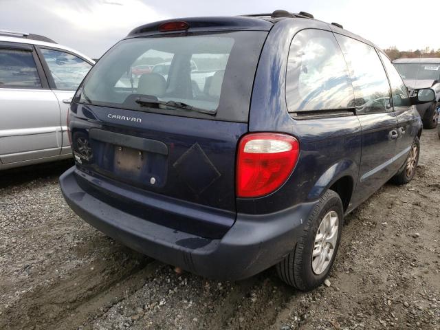 1D8GP25B94B529118 - 2004 DODGE CARAVAN SE BLUE photo 4