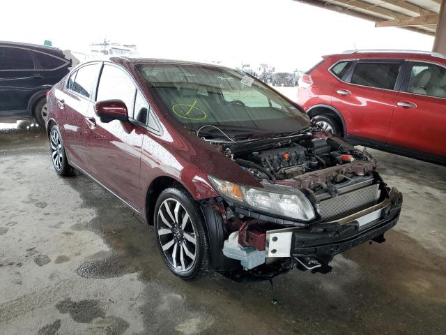 19XFB2F9XFE031570 - 2015 HONDA CIVIC EXL Tünd qırmızı foto 1
