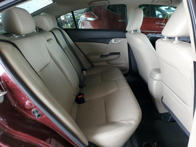 19XFB2F9XFE031570 - 2015 HONDA CIVIC EXL Tünd qırmızı foto 6