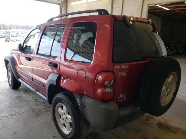 1J4GL48K86W166754 - 2006 JEEP LIBERTY SP RED photo 3